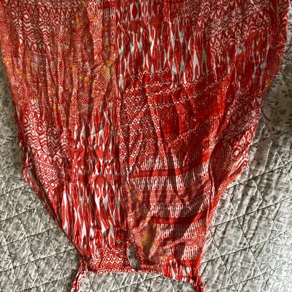 Spagetti strap maxi dress in bold orange print size XXL (20) by Faded Glory. - Picture 5 of 7